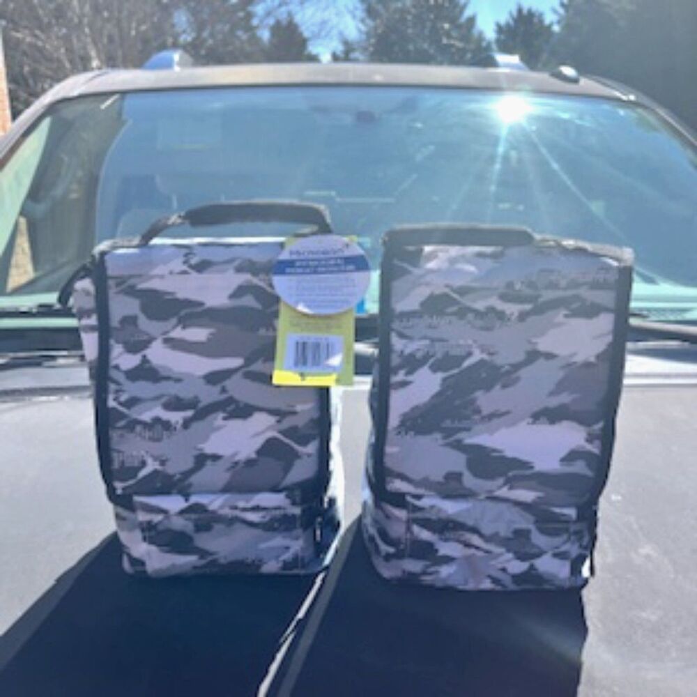 {2} Compartment Thermal Insulated Lunch Bags w/ Padded Handle {2} Pcs Artic Zone